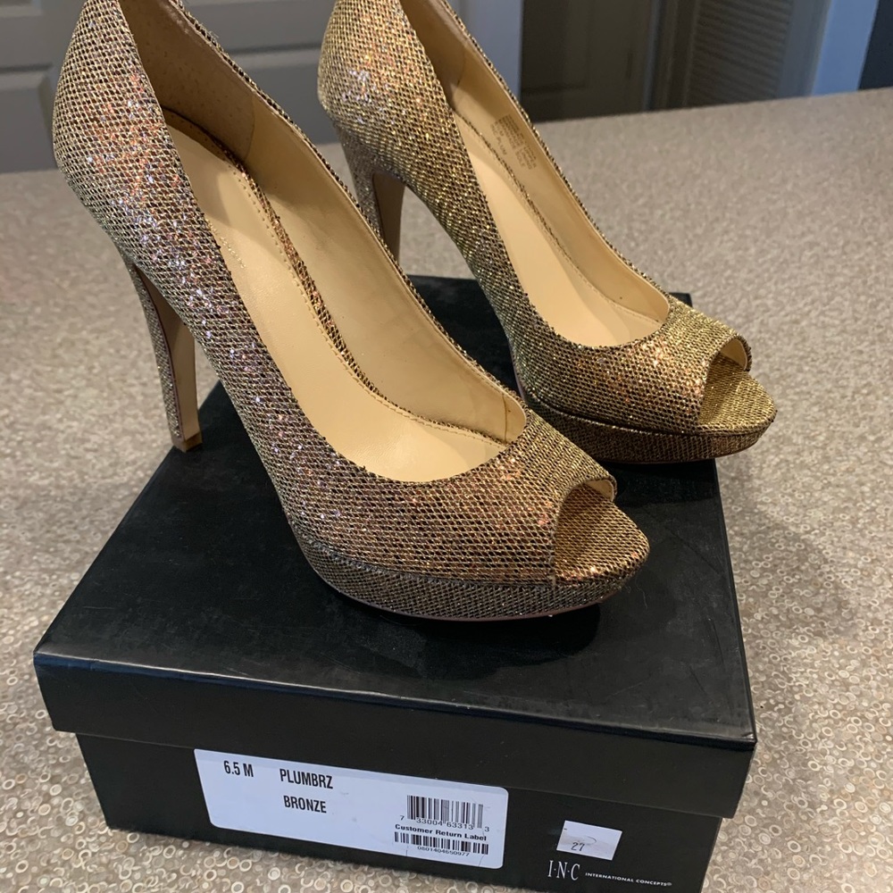 Gently used (once) INC gold heels